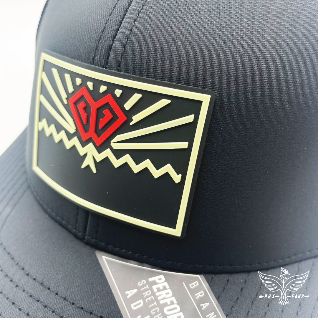 State of Baseball sand and red Curved Performance hat