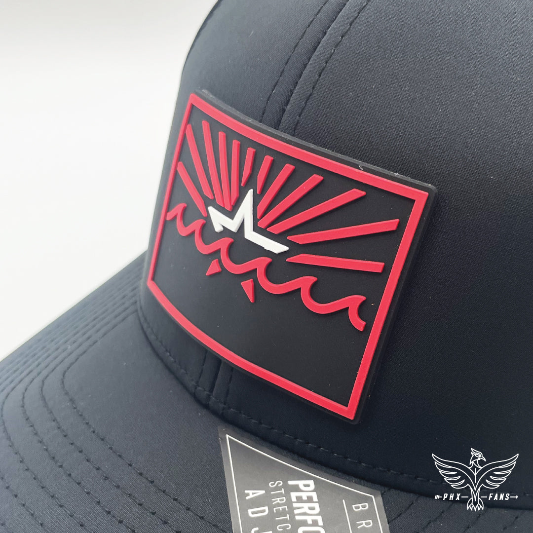 State of Football red and white Curved Performance hat