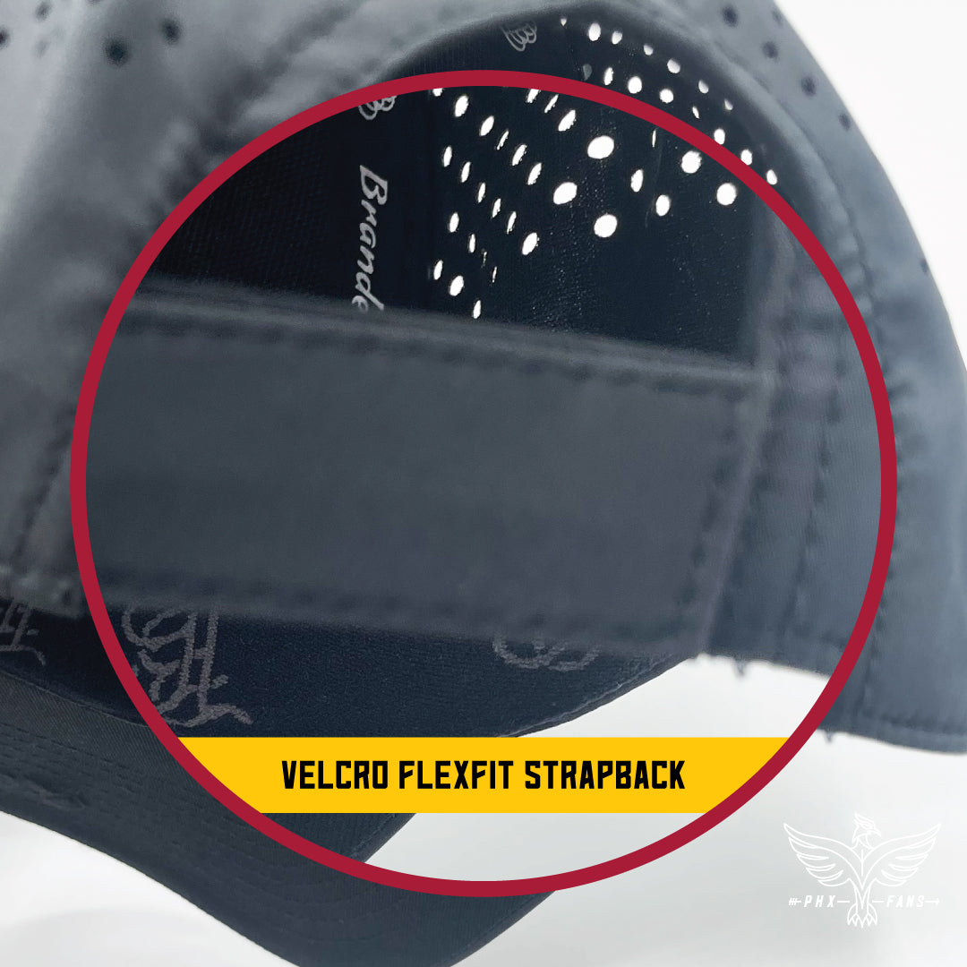 State of Hell maroon and gold Curved Performance hat
