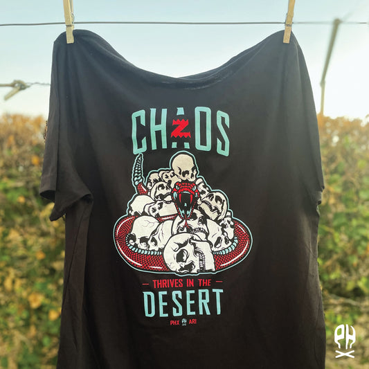 Chaos Thrives black t-shirt