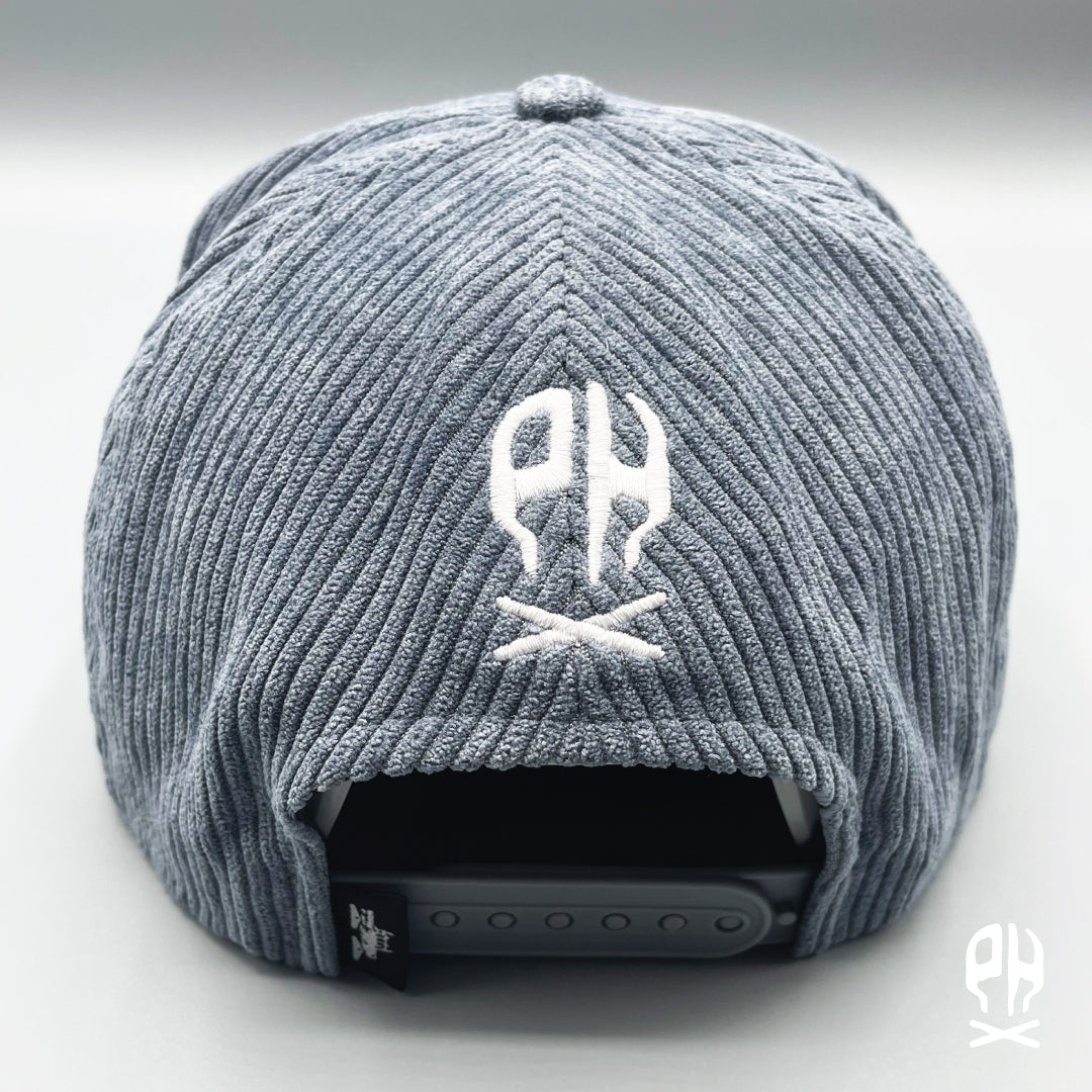 PHX Skull City gray corduroy hat