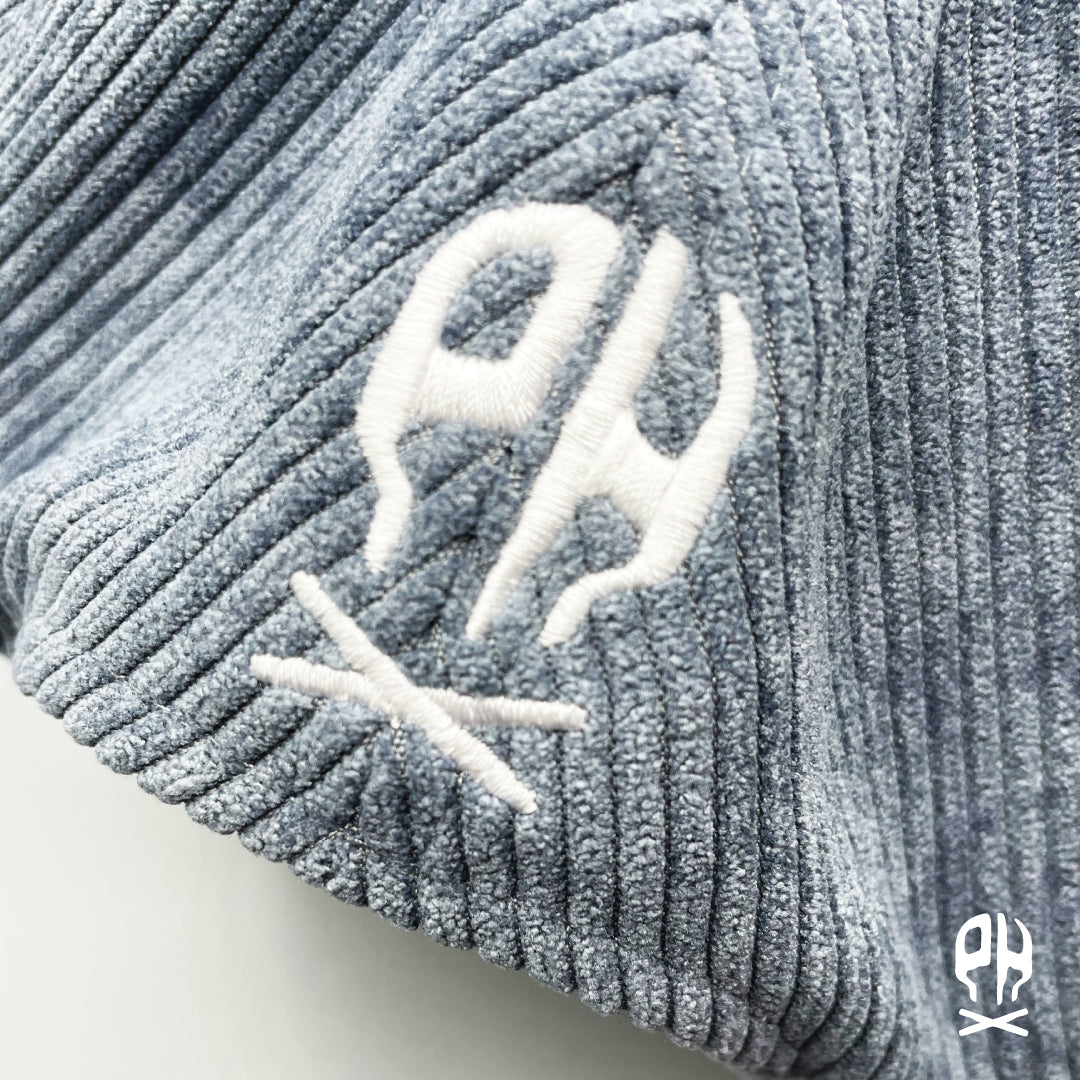 PHX Skull City gray corduroy hat