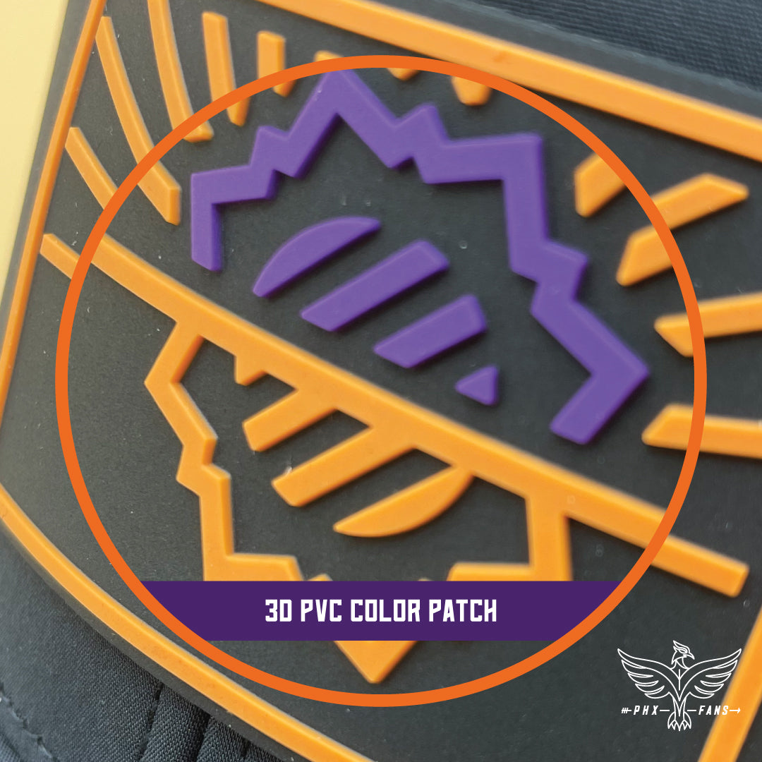 State of Hoops purple and orange Curved Performance hat