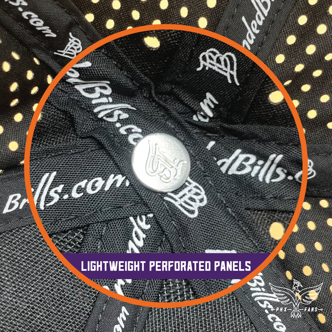 State of Hoops purple and orange Curved Performance hat