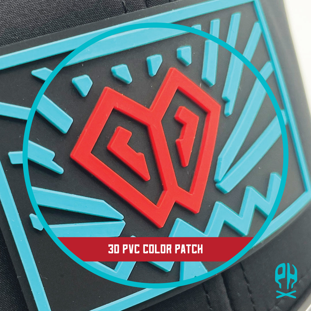 State of Baseball teal and red Black Curved Performance hat