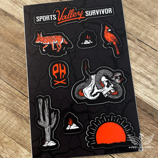 Can't Burn Me sticker sheet