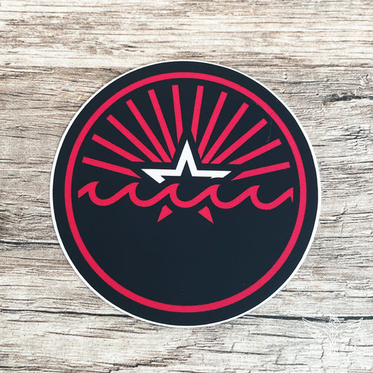State of Football round sticker