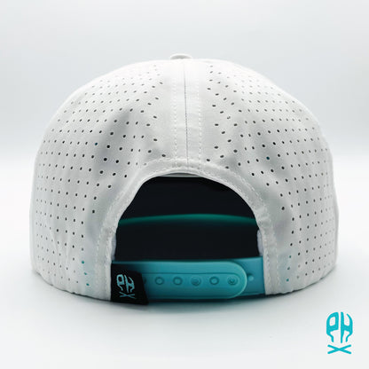 Kachina Snake White Flat Performance hat
