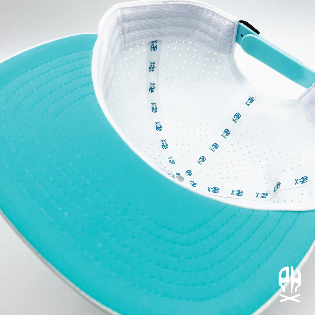 Kachina Snake White Flat Performance hat