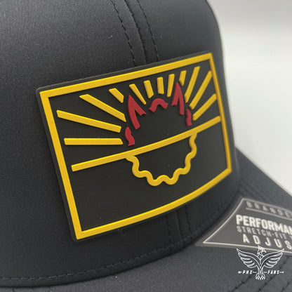 State of Hell maroon and gold Curved Performance hat