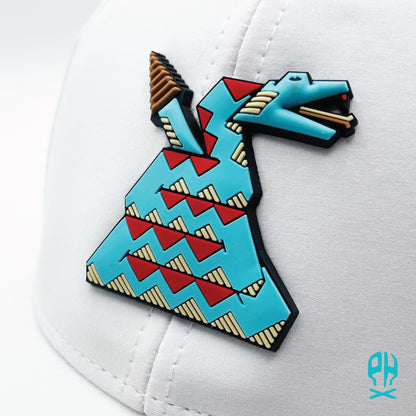Kachina Snake White Curved Performance hat
