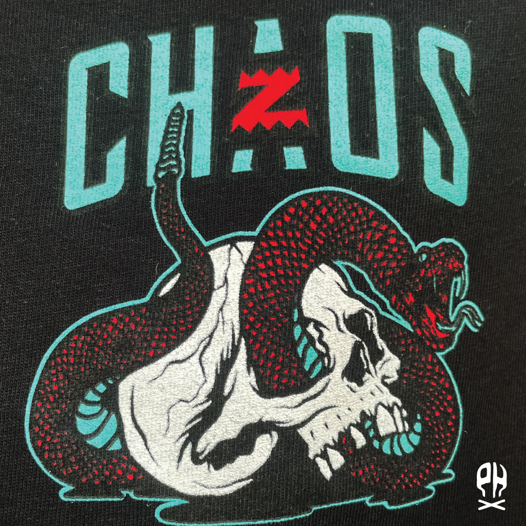 Chaos Thrives black t-shirt