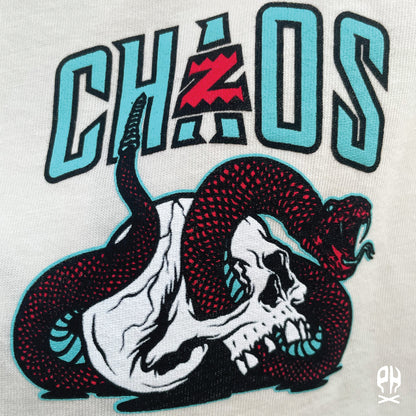Chaos Thrives vintage white t-shirt