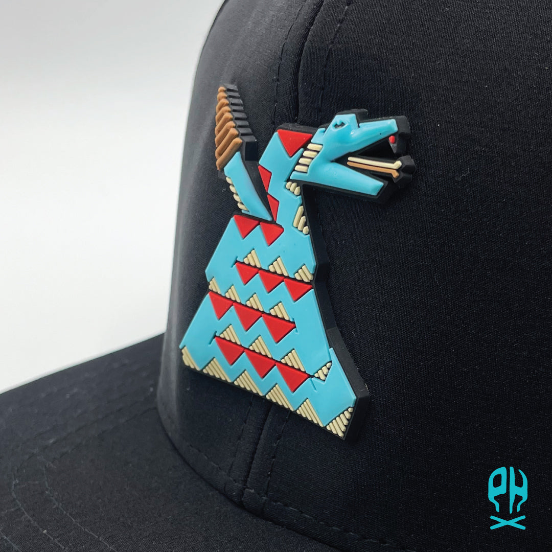 Kachina Snake Black Flat Performance hat