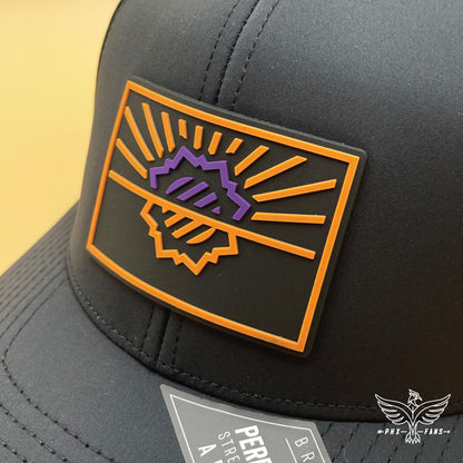 State of Hoops purple and orange Curved Performance hat