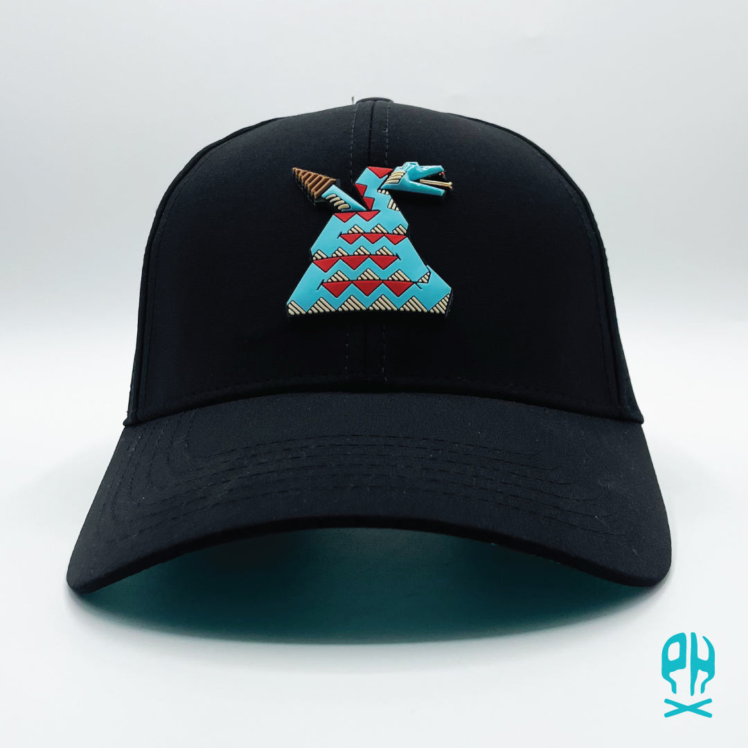 Kachina Snake Black Curved Performance hat