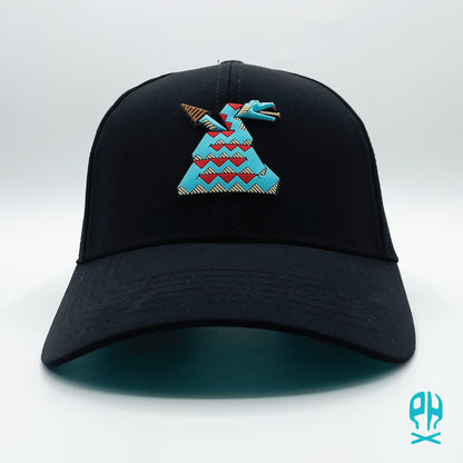 Kachina Snake Black Curved Performance hat