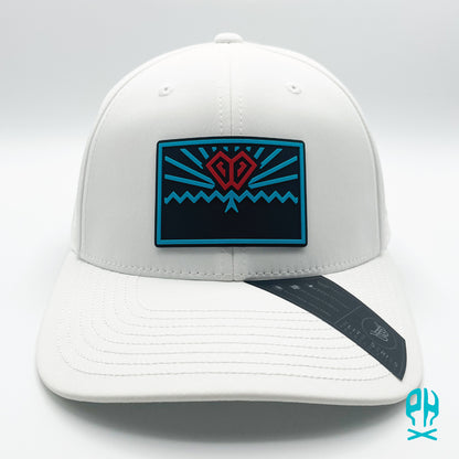 State of Baseball teal and red White Elite Curved hat