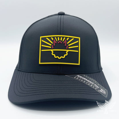 State of Hell maroon and gold Curved Performance hat