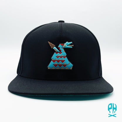 Kachina Snake Black Flat Performance hat