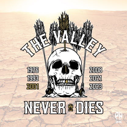 Valley Never Dies vintage white t-shirt