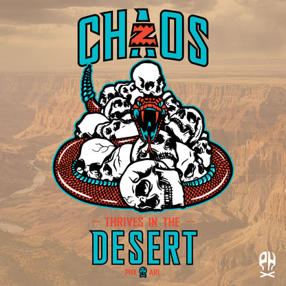 Chaos Thrives sand dune t-shirt