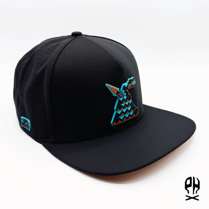 Nocturnal Snake 5-Panel Black Performance hat