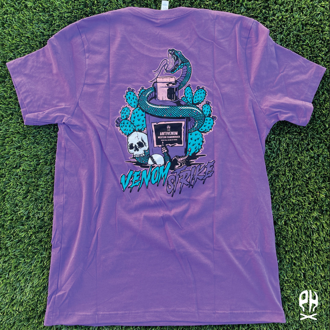 Venom Strike purple t-shirt