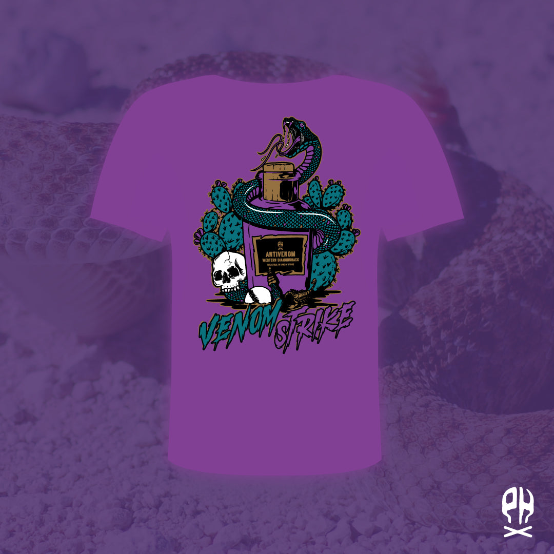 Venom Strike purple t-shirt