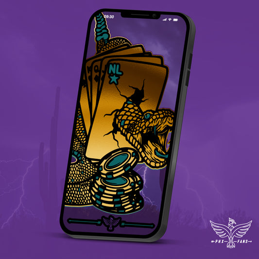 Snakes All-In gold foil phone wallpaper