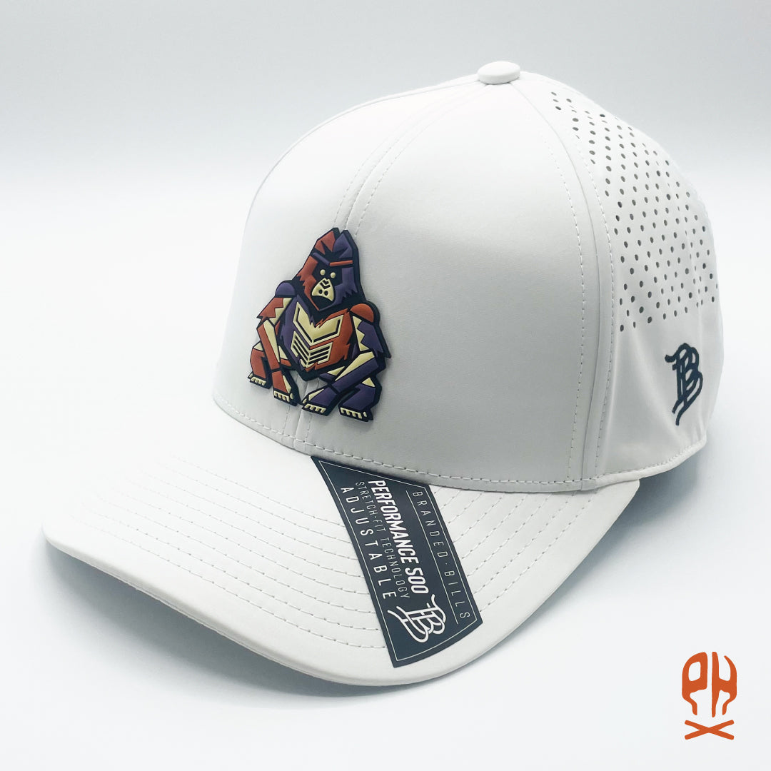 Kachina Ape White Curved Performance hat