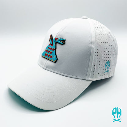 Kachina Snake White Curved Performance hat
