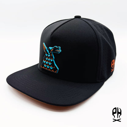 Nocturnal Snake 5-Panel Black Performance hat
