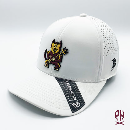 Kachina Diablo White Curved Performance hat