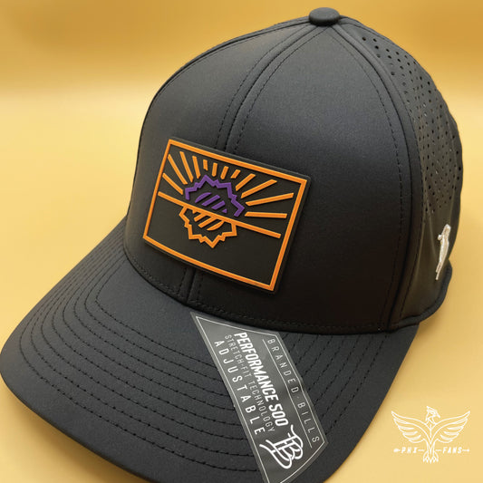State of Hoops purple and orange Curved Performance hat
