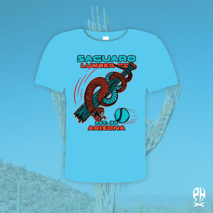 Saguaro Lumber Co. turquoise t-shirt