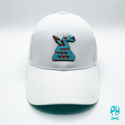 Kachina Snake White Curved Performance hat