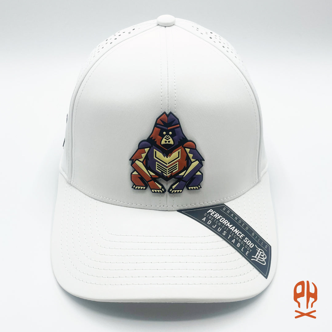 Kachina Ape White Curved Performance hat