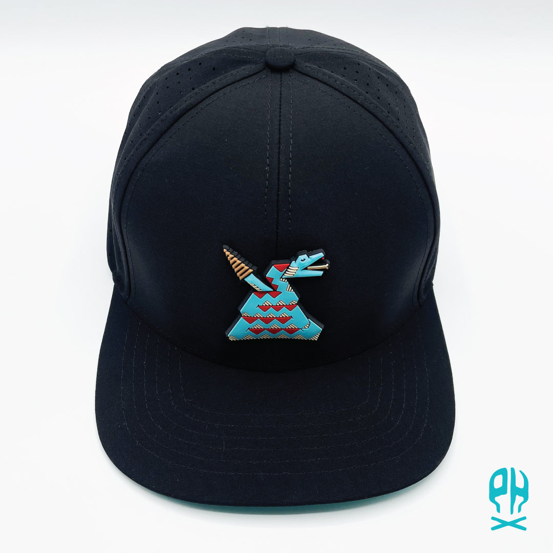 Kachina Snake Black Flat Performance hat